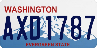 WA license plate AXD1787