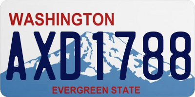 WA license plate AXD1788