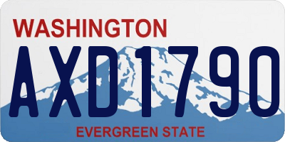 WA license plate AXD1790