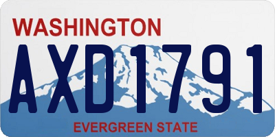 WA license plate AXD1791