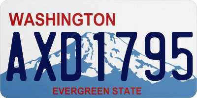 WA license plate AXD1795