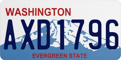 WA license plate AXD1796