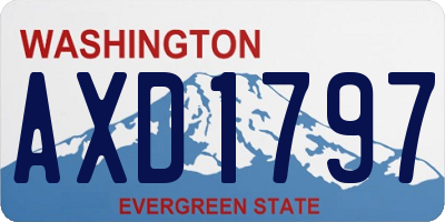 WA license plate AXD1797