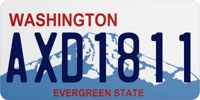 WA license plate AXD1811