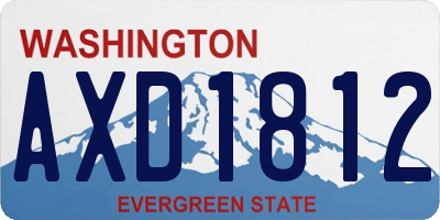 WA license plate AXD1812