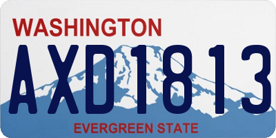 WA license plate AXD1813