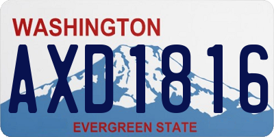 WA license plate AXD1816