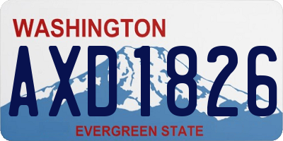 WA license plate AXD1826