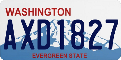 WA license plate AXD1827