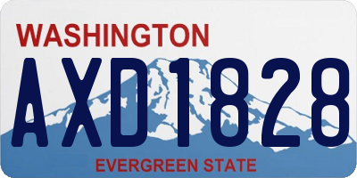 WA license plate AXD1828