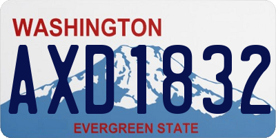 WA license plate AXD1832