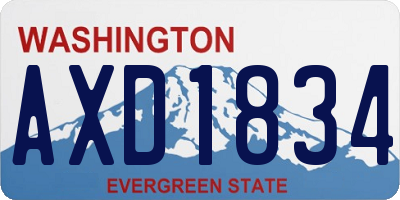WA license plate AXD1834