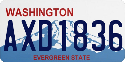 WA license plate AXD1836