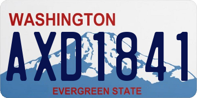 WA license plate AXD1841