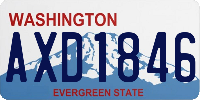WA license plate AXD1846