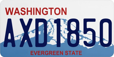 WA license plate AXD1850