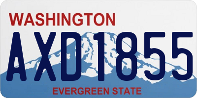 WA license plate AXD1855