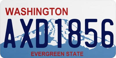 WA license plate AXD1856