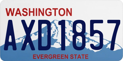 WA license plate AXD1857