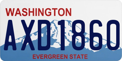 WA license plate AXD1860