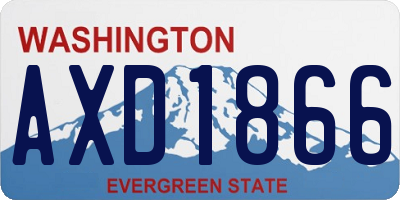 WA license plate AXD1866