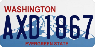 WA license plate AXD1867