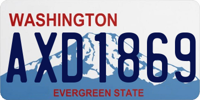 WA license plate AXD1869