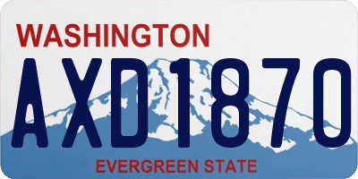 WA license plate AXD1870