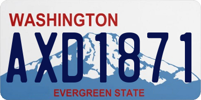 WA license plate AXD1871