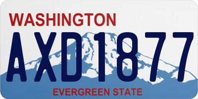 WA license plate AXD1877