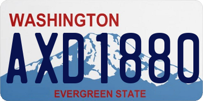 WA license plate AXD1880