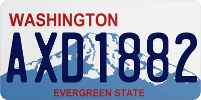 WA license plate AXD1882