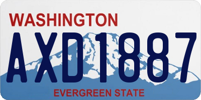 WA license plate AXD1887