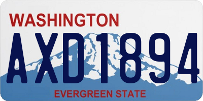 WA license plate AXD1894