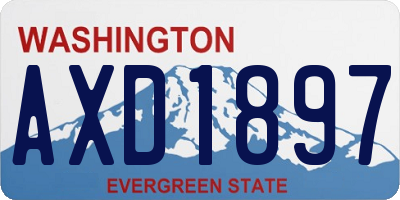 WA license plate AXD1897