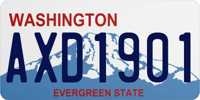 WA license plate AXD1901