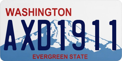 WA license plate AXD1911
