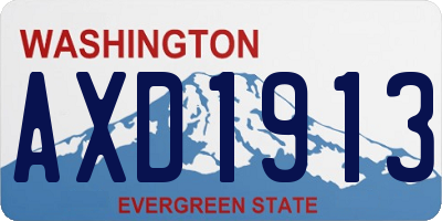 WA license plate AXD1913