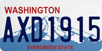 WA license plate AXD1915