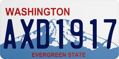 WA license plate AXD1917
