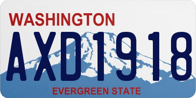 WA license plate AXD1918