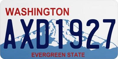 WA license plate AXD1927