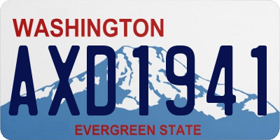 WA license plate AXD1941