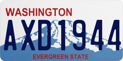 WA license plate AXD1944