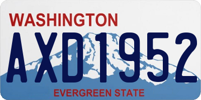 WA license plate AXD1952