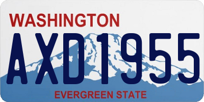 WA license plate AXD1955