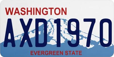 WA license plate AXD1970
