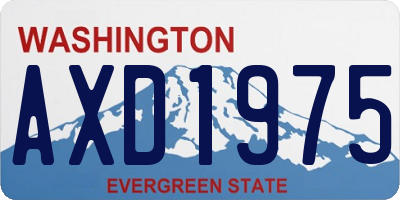 WA license plate AXD1975