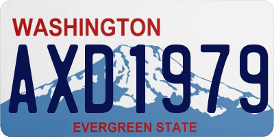 WA license plate AXD1979
