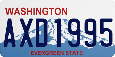 WA license plate AXD1995